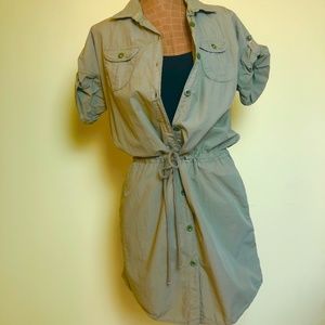 NWOT, GAP Cargo Dress, Khaki Green w/Draw String Waist